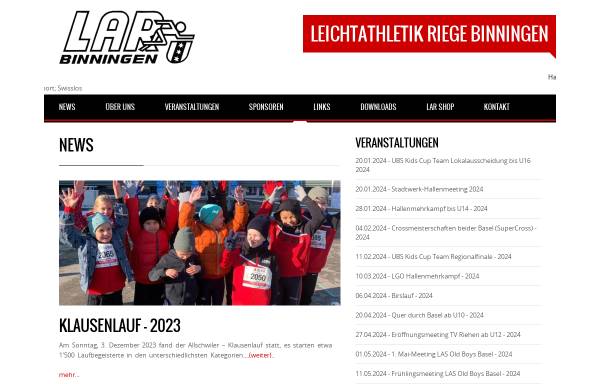 Vorschau von www.lar-binningen.ch, Leichtathletik Riege