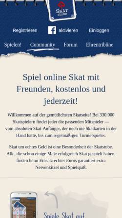 Vorschau der mobilen Webseite www.skatstube.de, Skatstube