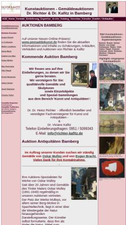Vorschau der mobilen Webseite www.richter-kafitz.de, Richter & Kafitz Kunstauktionen