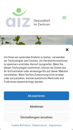 Vorschau der mobilen Webseite www.aiz.ch, Ärzte im Zentrum