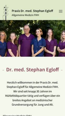 Vorschau der mobilen Webseite www.dr-med-egloff.ch, Praxis Dr. med. Stephan Egloff