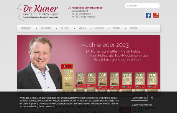 Vorschau von www.dr-kuner.de, Institut für Ästhetische Chirurgie