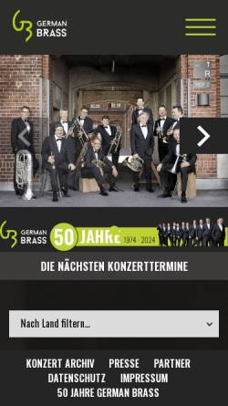 Vorschau der mobilen Webseite www.german-brass.de, German Brass