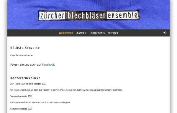 Vorschau von www.zbe.ch, Zürcher Blechbläser Ensemble