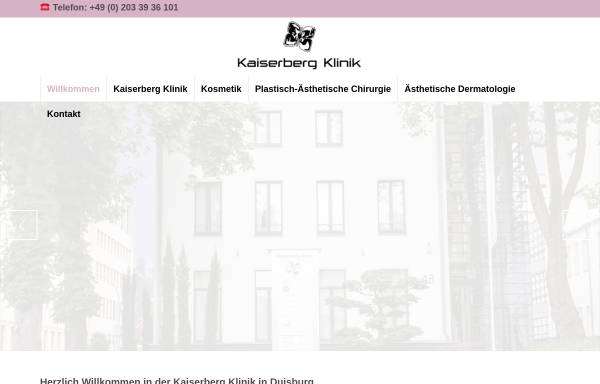 Vorschau von www.kaiserberg-klinik.de, Kaiserberg Klinik GmbH Duisburg