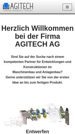 Vorschau der mobilen Webseite www.agitech.ch, Agitech AG