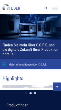 Vorschau der mobilen Webseite www.studerag.ch, Fritz Studer AG