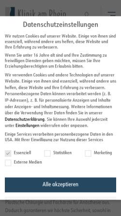 Vorschau der mobilen Webseite www.klinikamrhein.de, Klinik am Rhein