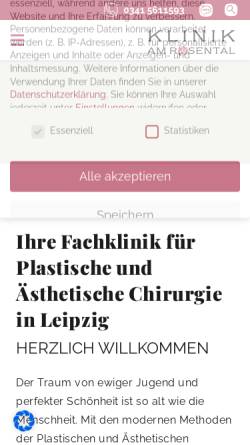 Vorschau der mobilen Webseite klinik-am-rosental.de, Klinik am Rosental GmbH
