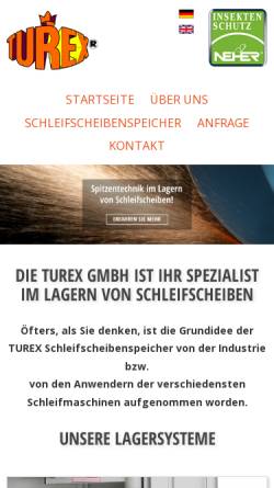 Vorschau der mobilen Webseite www.turex-gmbh.de, Turex GmbH