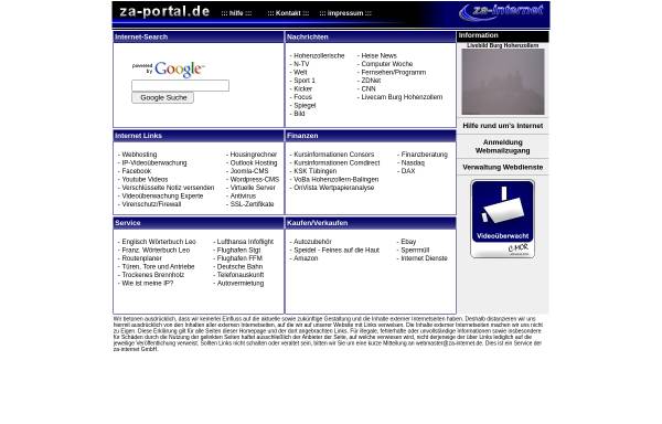 Vorschau von za-portal.de, Za-mail.de