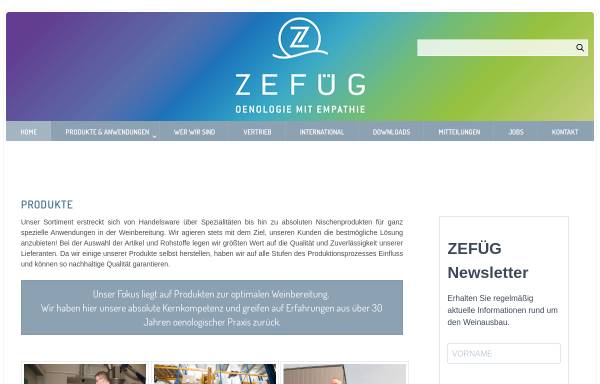Vorschau von www.zefueg.de, ZEFÜG Zentraleinkauf für Getränkebehandlungsmittel