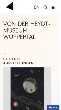 Vorschau der mobilen Webseite www.von-der-heydt-museum.de, Von der Heydt Museum