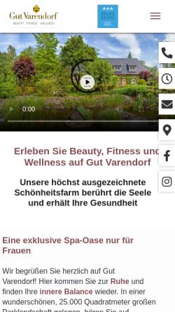 Vorschau der mobilen Webseite www.gut-varendorf.de, Gut Varendorf Beauté und Fitness GmbH