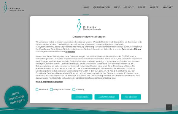 Vorschau von www.dr-bromba.de, Klinik für Plastische Chirurgie
