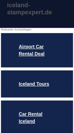 Vorschau der mobilen Webseite www.iceland-stampexpert.de, Island