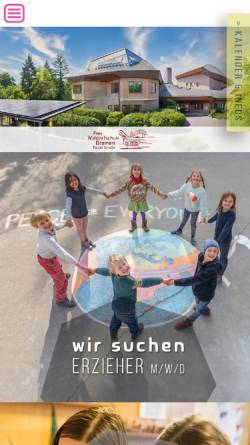 Vorschau der mobilen Webseite www.freie-waldorfschule-bremen.de, Freie Waldorfschule Bremen Touler Straße