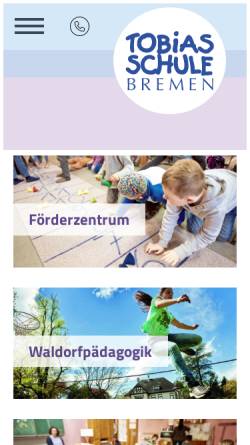 Vorschau der mobilen Webseite tobiasschule.de, Tobias-Schule Bremen