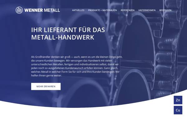 Vorschau von www.heinrich-wenner.de, Heinrich Wenner, Metallwaren