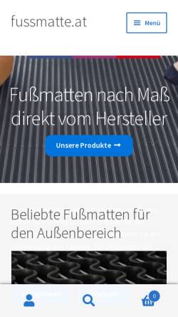 Vorschau der mobilen Webseite www.fussmatte.at, Karl Zeilinger Metallwaren Ges.m.b.H.