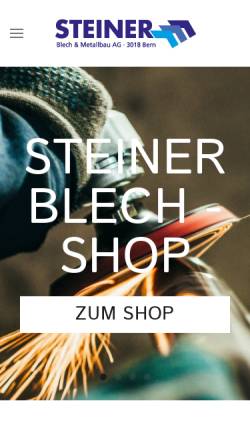 Vorschau der mobilen Webseite www.steiner-blech.ch, Steiner Blech & Metallbau AG