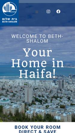 Vorschau der mobilen Webseite www.beth-shalom.ch, Hotel Beth-Shalom, Haifa