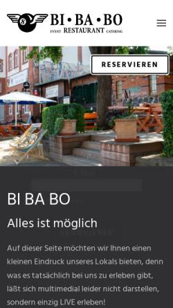 Vorschau der mobilen Webseite bibabo.de, SG Bibabo Leipzig e.V.