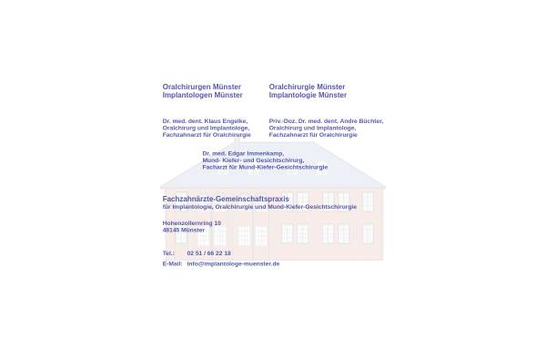 Vorschau von www.implantologe-muenster.de, Dres. Engelke, Büchter und Immenkamp, Fachzahnärztliche Gemeinschaftspraxis