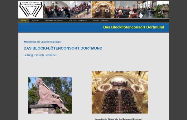 Vorschau von blockfloetenconsort.de, Das Blockflötenconsort Dortmund