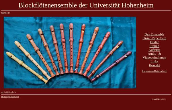Vorschau von blockfloeten-ensemble.de, Blockflötenensemble der Uni Hohenheim