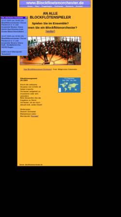 Vorschau der mobilen Webseite www.blockfloetenorchester.de, Blockflötenorchester in Deutschland