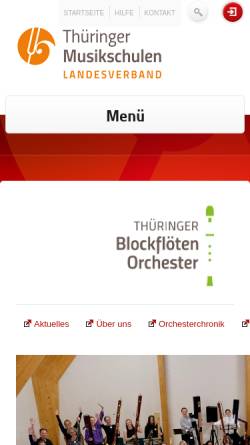 Vorschau der mobilen Webseite thueringer-blockfloetenorchester.de, Thüringer Blockflötenorchester 