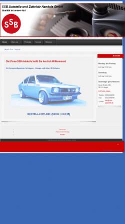 Vorschau der mobilen Webseite www.ssb-autoteile.de, SSB Autoersatzteile und Zubehör Handels GmbH