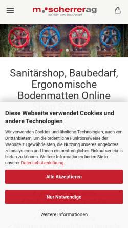 Vorschau der mobilen Webseite www.m-scherrerag.ch, M. Scherrer AG