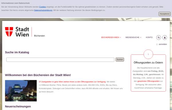 Vorschau von www.buechereien.wien.at, Wiener Büchereien