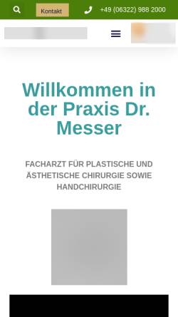 Vorschau der mobilen Webseite www.dr-messer.de, Praxis Dr. Edwin J. Messer