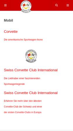 Vorschau der mobilen Webseite www.scci.ch, Corvette-Club