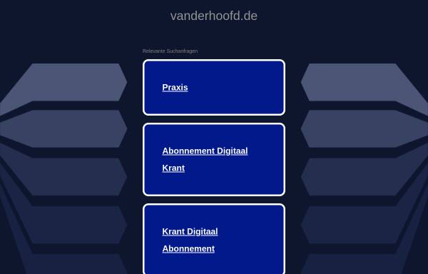 Vorschau von www.vanderhoofd.de, Praxis Drs. Fons van der Hoofd