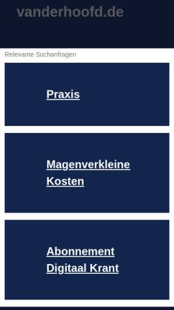 Vorschau der mobilen Webseite www.vanderhoofd.de, Praxis Drs. Fons van der Hoofd