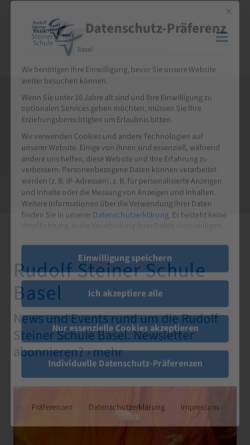 Vorschau der mobilen Webseite www.steinerschule-basel.ch, Rudolf-Steiner-Schule Basel