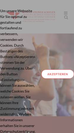 Vorschau der mobilen Webseite steinerschule.ch, Rudolf-Steiner-Schulen der Schweiz