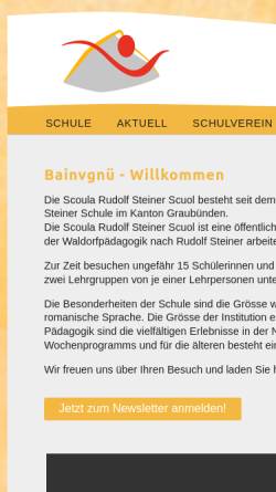 Vorschau der mobilen Webseite www.scoulasteiner-scuol.ch, Scoula libra d’Engadina