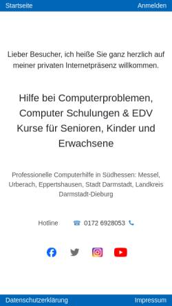 Vorschau der mobilen Webseite www.newtimemedia.de, Computer- und Internetservice Thomas Jung