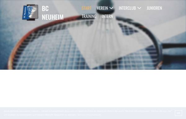 Vorschau von www.bcneuheim.ch, Badminton Club Neuheim