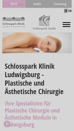 Vorschau der mobilen Webseite www.schlosspark-klinik.com, Schlosspark Klinik