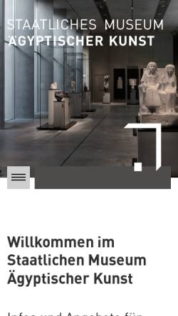 Vorschau der mobilen Webseite www.smaek.de, Staatliches Museum Ägyptischer Kunst, München