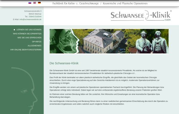 Vorschau von schwanseeklinik.de, Schwansee-Klinik GmbH