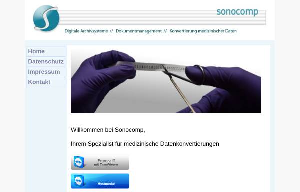 Vorschau von www.sonocomp.de, Sonocomp GmbH