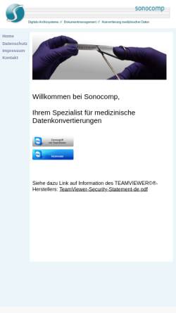 Vorschau der mobilen Webseite www.sonocomp.de, Sonocomp GmbH
