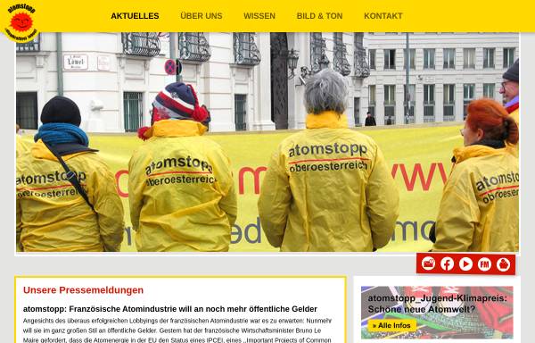 Vorschau von www.temelin.at, Oberöstereichische überparteiliche Plattform gegen Atomgefahr